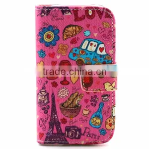 Cheap PU Leather Phone Case Flip Leather Holster Protective Back Covers for Samsung 8190 thumbnail-2