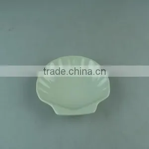 Wholesale Stock Ivory Porcelain Soap Dish Set Shell Shape thumbnail-3