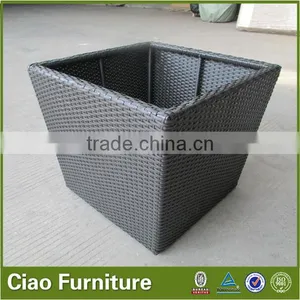High Quality Garden Home Furniture Rattan Flower Pot Outdoor Planter thumbnail-2