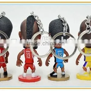 Guo Hao Custom NBA Figures Pvc Plastic Keychain for Decoration thumbnail-3