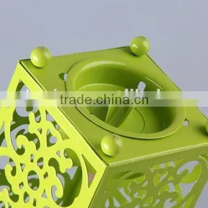 Home Decoration Candlestick/hollow Out Design Iron+Glass Candle Holder thumbnail-6