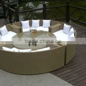 Rattan Outdoor Tea Table With Chair thumbnail-1
