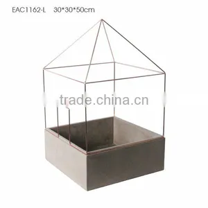 Square Concrete Hanging House Like Flower Pot Succulent Pot thumbnail-3