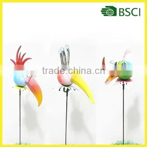 YS15414 Cute Design Metal Bird Garden Stick Handicraft for Garden Decoration thumbnail-1