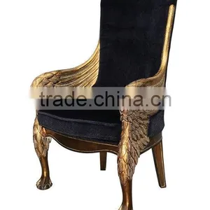 MD-2204-01 Antique Reproduction Single Chair With White Velvet thumbnail-2