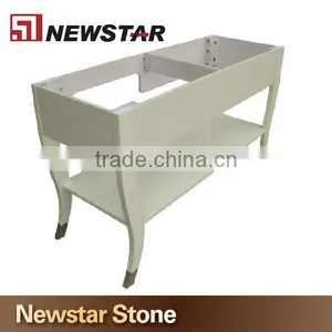 White Vanity Base Solid Wood Vanity Bathroom thumbnail-2