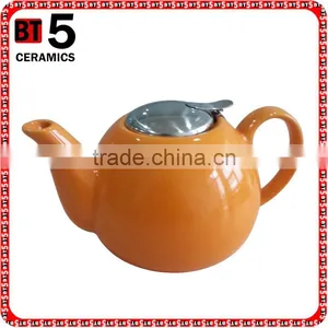BTHJC-1 Ceramic 1.2L With Stainless Steel Lid and Infuser Teapot thumbnail-1