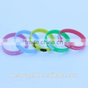 Adult Size Debossed Inkflled Ladies Cancer Awareness Bands thumbnail-3
