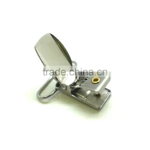 Nickel Plate 1 Inch Fashion High Quality Metal Suspender Clip With Plastic Teeth Inside for Garment thumbnail-6