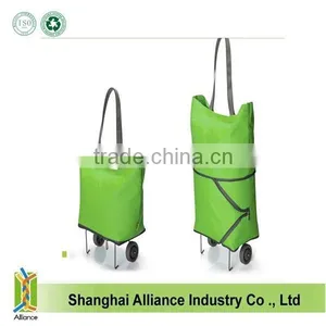 Foldable Collapsible Rolling Wheeled Shopping Market Trolley Cart thumbnail-3