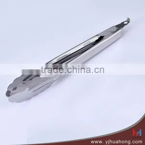 9" High Quality Locking Stainless Steel Food Tongs thumbnail-1