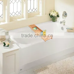 Bamboo Bathtub Shower Caddy. Large Size Will Fit Most Tubs thumbnail-2