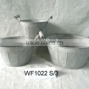 Tin Metal Garden Flower Planter Pot WF1026 thumbnail-3