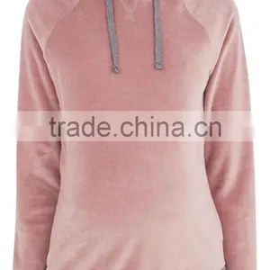 Maternity Wholesale Velour Hoodie Oversized Sweatshirts Pullover Hoodies Without Pocket Custom Made thumbnail-2