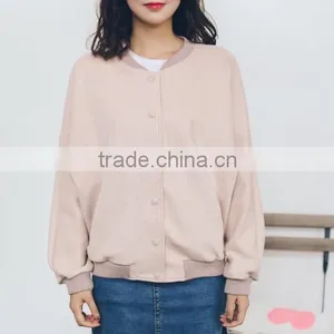 New Fashion Fall Winter Fashion Women Loose Students Take Faux Suede Baseball Uniform Coats Outerwear Gray Pink Maron Jackets thumbnail-4