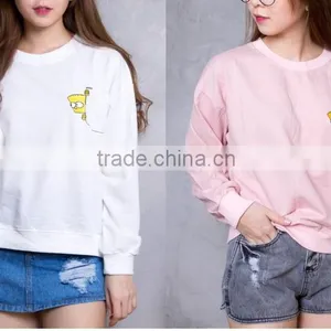 Custom Logo Print T Shirt, 100% Coton Fabric,long Sleeve for Lady thumbnail-1