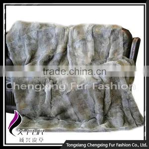 CX-D-08B Express Hand Made Real Rabbit Fur Carpet thumbnail-3