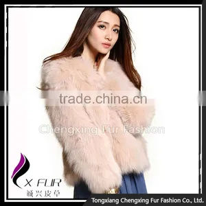 CX-G-A-225B Luxury Winter Patchwork Women Fox Fur Coat thumbnail-5