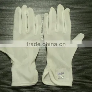 White Cotton PVC Dots Gloves thumbnail-1