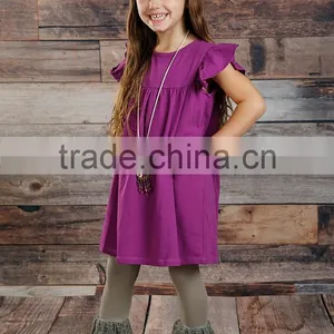 Dress Set of Sleeveless Solid Color Dress With Ruffle Pant Kids Clothing thumbnail-5