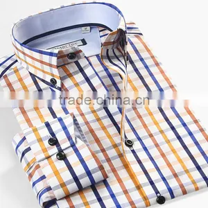 High Quality Mens Shirts Latest Cotton Plaid Shirts for Men thumbnail-5