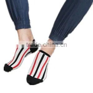 1 pc Sale Hot Sale 80% Cotton and 20% Polyester Mixed Seasons Chino Suppliers Men Striped Boat Socks thumbnail-1