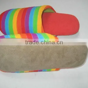 High Quality With Best Price Women Colour Stripe Terry Cloth Craft Slipper thumbnail-1