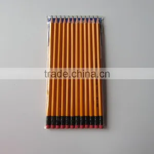 12pcs HB Yellow Pencils With Eraser in Oppbags thumbnail-1
