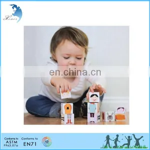 Diy Combination Colorful Print Puzzle Games Wooden Block for Kids thumbnail-3