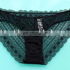 Europe Sexy Lace Low Waist Panty Transparent Temptation Briefs Summer Slim Woman thumbnail-1