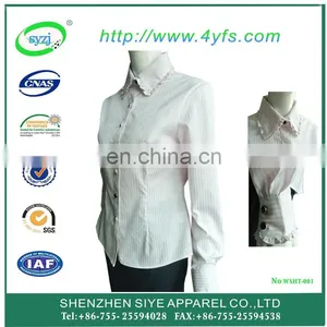 Hot Selling Classical Pink Design Women Shirts and Tops for Office Lady thumbnail-1