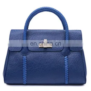 New Weave Genuine Leather Fashion Leisure Cow Leather Handbag for Ladies thumbnail-2