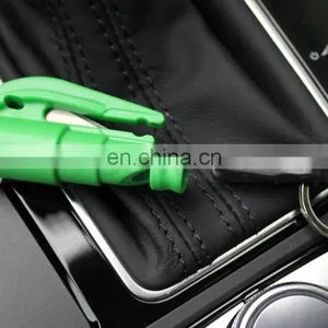 3 IN 1 Colors Keyring Whistle Seat Belt Cutter Emergency Hammer Car Window Breaker thumbnail-6