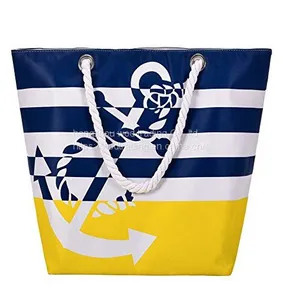Waterproof Beach Tote Bag With Cotton Rope Handle thumbnail-1
