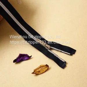 #3 #4 #5 #8 Nylon Zipper Open End Metal Top and Bottom Stop thumbnail-2