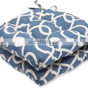 Pillow Perfect Lattice Damask Yacht Reversible Chair Pad thumbnail-2