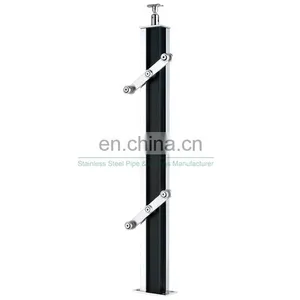 New Promotion Deck Post Stainless Steel Balustrade Post Railing Balcony Wholesale In China thumbnail-5