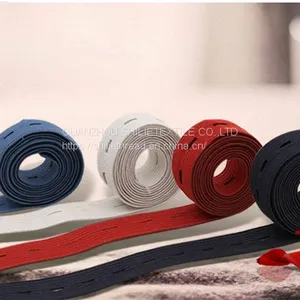 Colorful Buttonhole Elastic Band Heavy Stretch High Elasticity Knit Elastic Braid thumbnail-2