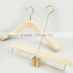 CY-655 Luxury Wide Shoulder Rubber Wooden Hanger With Rubber Pant Hanger Supplier's Choice thumbnail-2