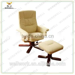 WorkWell White Leisure Recliner Chair With Ottoman Kw-R45 thumbnail-1