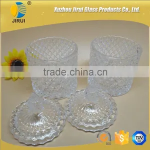 Glass Candy Jar With Glass Lid With Embossed Design Supplier's Choice thumbnail-4