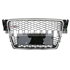 Replacement RS4 Car Front Grille for Audi A4 B8 Center Honeycomb Mesh Bumper Grill 2008 2010 2012 thumbnail-3