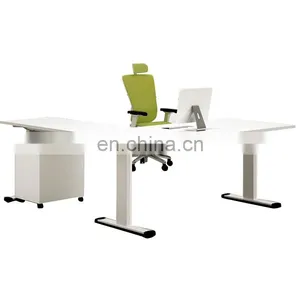 Luxury Adjustable Height High Tech Executive Electric Lift Standing Desk Frame Sit Stand up Computer Office Desk thumbnail-1