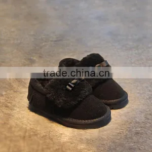 C22527B Wholesale Children Girls Winter Tassel Shoes Genuine Leather Boots thumbnail-5