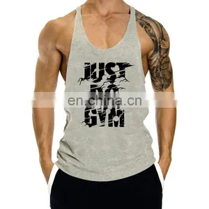 Wholesale Custom Print Logo Fitness Sport Bodybuilding Stringer Workout Tank Top thumbnail-3