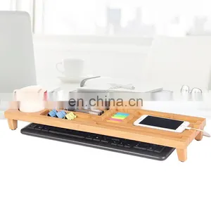Customized Multifunction Office Bamboo-products Bamboo Desk Organizer Storage Accessories thumbnail-4