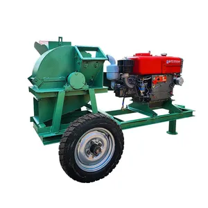 Small Mobile Wood Crusher Garden Wood Branch Crusher Household Mobile Diesel Crusher thumbnail-1