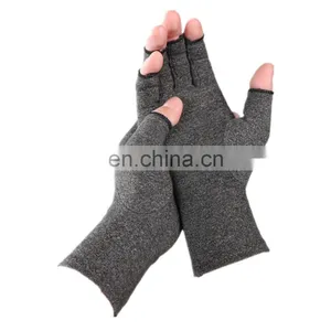 Half Finger Cotton Compression Arthritis Gloves thumbnail-1