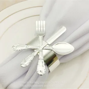 Popular Wholesale Cutlery Designed Napkin Rings for Holiday Party Dinner Wedding thumbnail-2