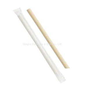 12mm Recyclable Boba Biodegradable Disposable Individually Packed Paper Straws (5000/ Ctn) thumbnail-1